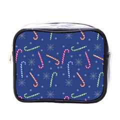 Christmas Candy Canes Mini Toiletries Bag (one Side) by SychEva