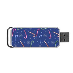 Christmas Candy Canes Portable Usb Flash (one Side) by SychEva