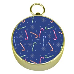 Christmas Candy Canes Gold Compasses