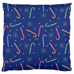 Christmas Candy Canes Standard Flano Cushion Case (one Side) by SychEva