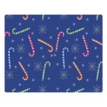 Christmas Candy Canes Double Sided Flano Blanket (Large)  80 x60  Blanket Front