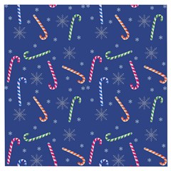 Christmas Candy Canes Wooden Puzzle Square by SychEva