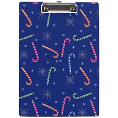 Christmas Candy Canes A4 Clipboard by SychEva