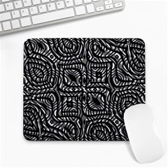 Black And White Abstract Tribal Print Large Mousepads by dflcprintsclothing