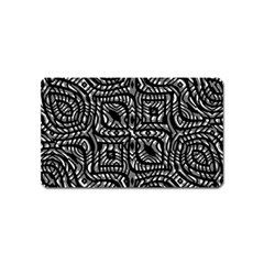 Black And White Abstract Tribal Print Magnet (name Card)