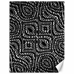 Black And White Abstract Tribal Print Canvas 12  X 16  by dflcprintsclothing