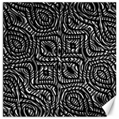 Black And White Abstract Tribal Print Canvas 16  X 16  by dflcprintsclothing