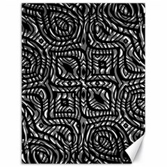 Black And White Abstract Tribal Print Canvas 18  X 24  by dflcprintsclothing