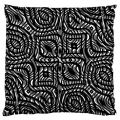 Black And White Abstract Tribal Print Large Cushion Case (two Sides)