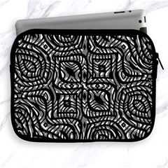 Black And White Abstract Tribal Print Apple Ipad 2/3/4 Zipper Cases by dflcprintsclothing