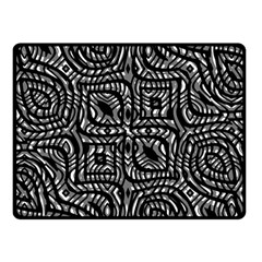 Black And White Abstract Tribal Print Double Sided Fleece Blanket (small)  by dflcprintsclothing