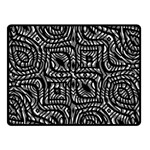 Black And White Abstract Tribal Print Double Sided Fleece Blanket (Small)  45 x34  Blanket Front