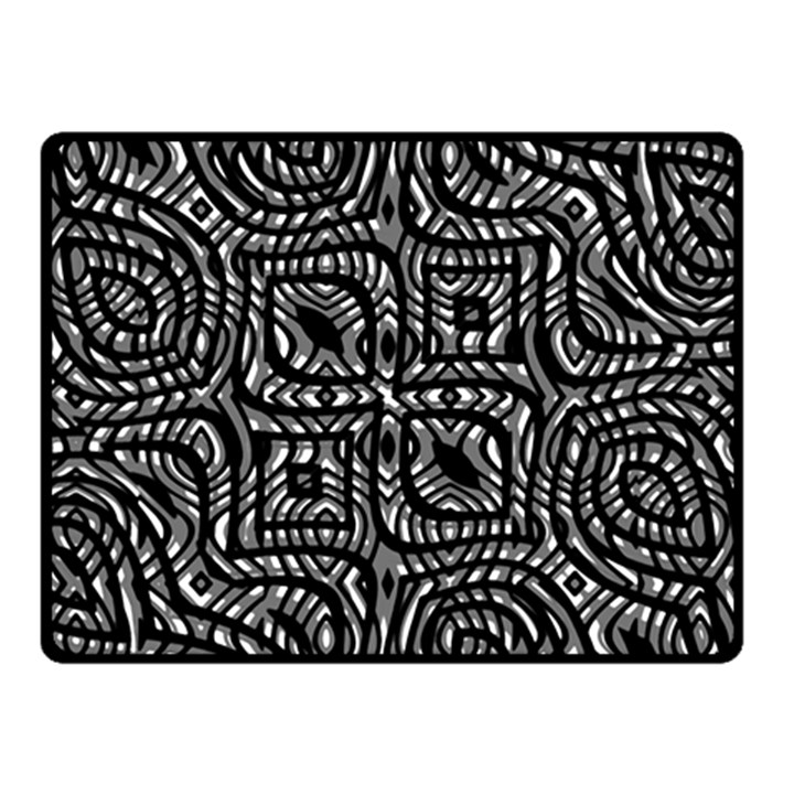 Black And White Abstract Tribal Print Double Sided Fleece Blanket (Small) 