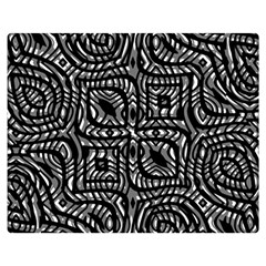 Black And White Abstract Tribal Print Double Sided Flano Blanket (medium)  by dflcprintsclothing