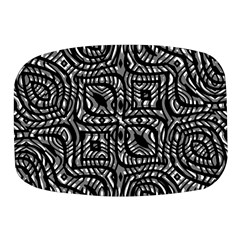 Black And White Abstract Tribal Print Mini Square Pill Box by dflcprintsclothing