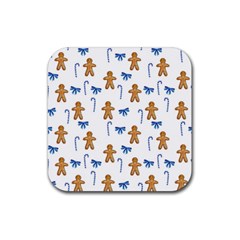 Gingerbread Man And Candy Rubber Coaster (square) by SychEva