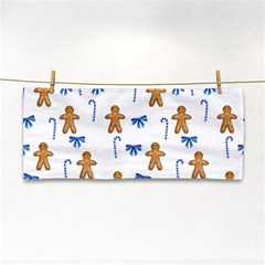 Gingerbread Man And Candy Hand Towel by SychEva