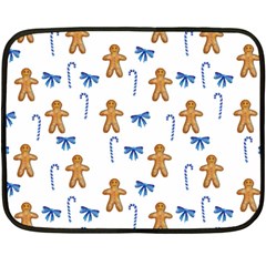 Gingerbread Man And Candy Double Sided Fleece Blanket (mini)  by SychEva