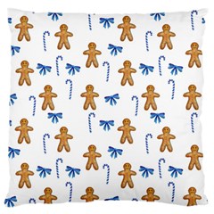 Gingerbread Man And Candy Standard Flano Cushion Case (two Sides) by SychEva