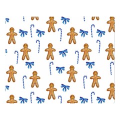 Gingerbread Man And Candy Double Sided Flano Blanket (large)  by SychEva