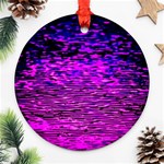 Magenta Waves Flow Series 1 Ornament (Round) Front