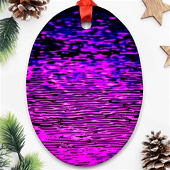 Magenta Waves Flow Series 1 Ornament (oval) by DimitriosArt