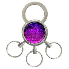 Magenta Waves Flow Series 1 3-ring Key Chain by DimitriosArt