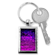 Magenta Waves Flow Series 1 Key Chain (rectangle) by DimitriosArt