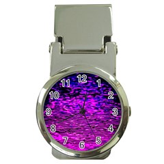 Magenta Waves Flow Series 1 Money Clip Watches by DimitriosArt