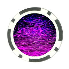 Magenta Waves Flow Series 1 Poker Chip Card Guard by DimitriosArt