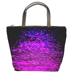 Magenta Waves Flow Series 1 Bucket Bag by DimitriosArt