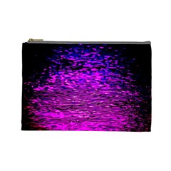 Magenta Waves Flow Series 1 Cosmetic Bag (large) by DimitriosArt