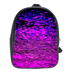 Magenta Waves Flow Series 1 School Bag (large) by DimitriosArt