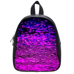 Magenta Waves Flow Series 1 School Bag (small) by DimitriosArt