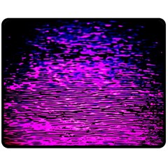 Magenta Waves Flow Series 1 Fleece Blanket (medium)  by DimitriosArt