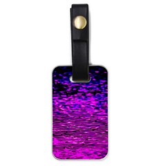 Magenta Waves Flow Series 1 Luggage Tag (one Side) by DimitriosArt