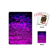 Magenta Waves Flow Series 1 Playing Cards Single Design (mini) by DimitriosArt