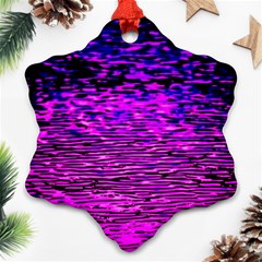 Magenta Waves Flow Series 1 Ornament (snowflake) by DimitriosArt