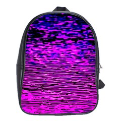 Magenta Waves Flow Series 1 School Bag (xl) by DimitriosArt