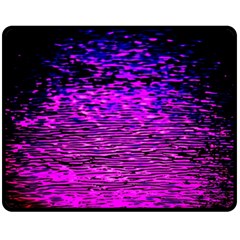 Magenta Waves Flow Series 1 Double Sided Fleece Blanket (medium)  by DimitriosArt