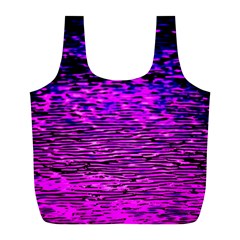 Magenta Waves Flow Series 1 Full Print Recycle Bag (l) by DimitriosArt