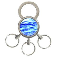 Blue Waves Flow Series 5 3-ring Key Chain by DimitriosArt