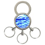 Blue Waves Flow Series 5 3-Ring Key Chain Front