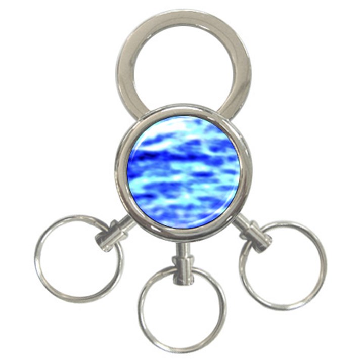 Blue Waves Flow Series 5 3-Ring Key Chain