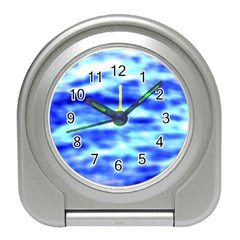 Blue Waves Flow Series 5 Travel Alarm Clock by DimitriosArt