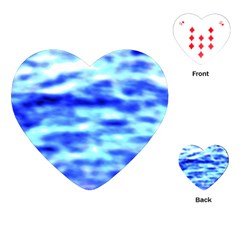 Blue Waves Flow Series 5 Playing Cards Single Design (heart) by DimitriosArt