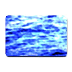 Blue Waves Flow Series 5 Small Doormat  by DimitriosArt