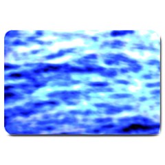 Blue Waves Flow Series 5 Large Doormat  by DimitriosArt