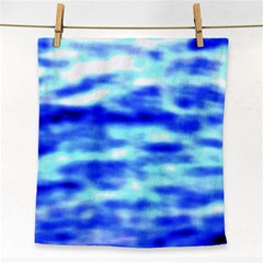 Blue Waves Flow Series 5 Face Towel by DimitriosArt