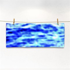 Blue Waves Flow Series 5 Hand Towel by DimitriosArt